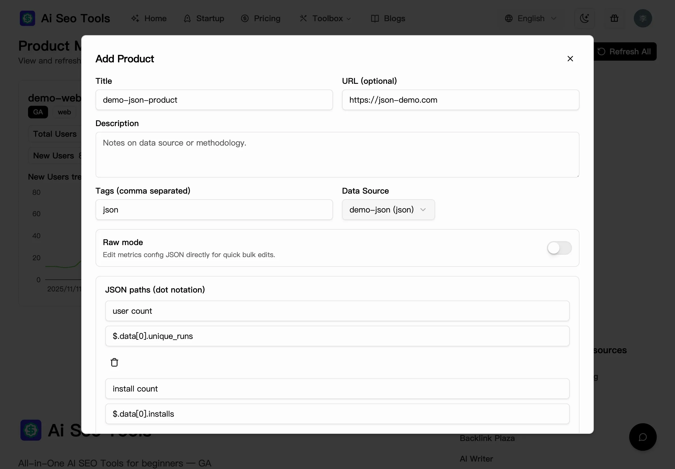 GADash Product stats preview 6